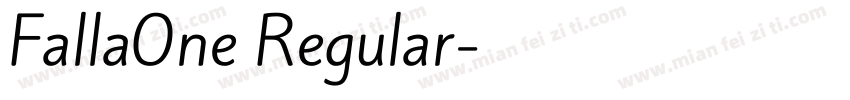 FallaOne Regular字体转换